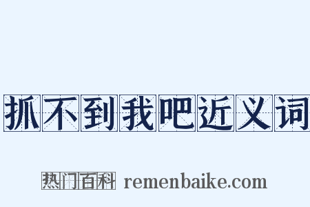 抓不到我吧近义词是什么意思的图片